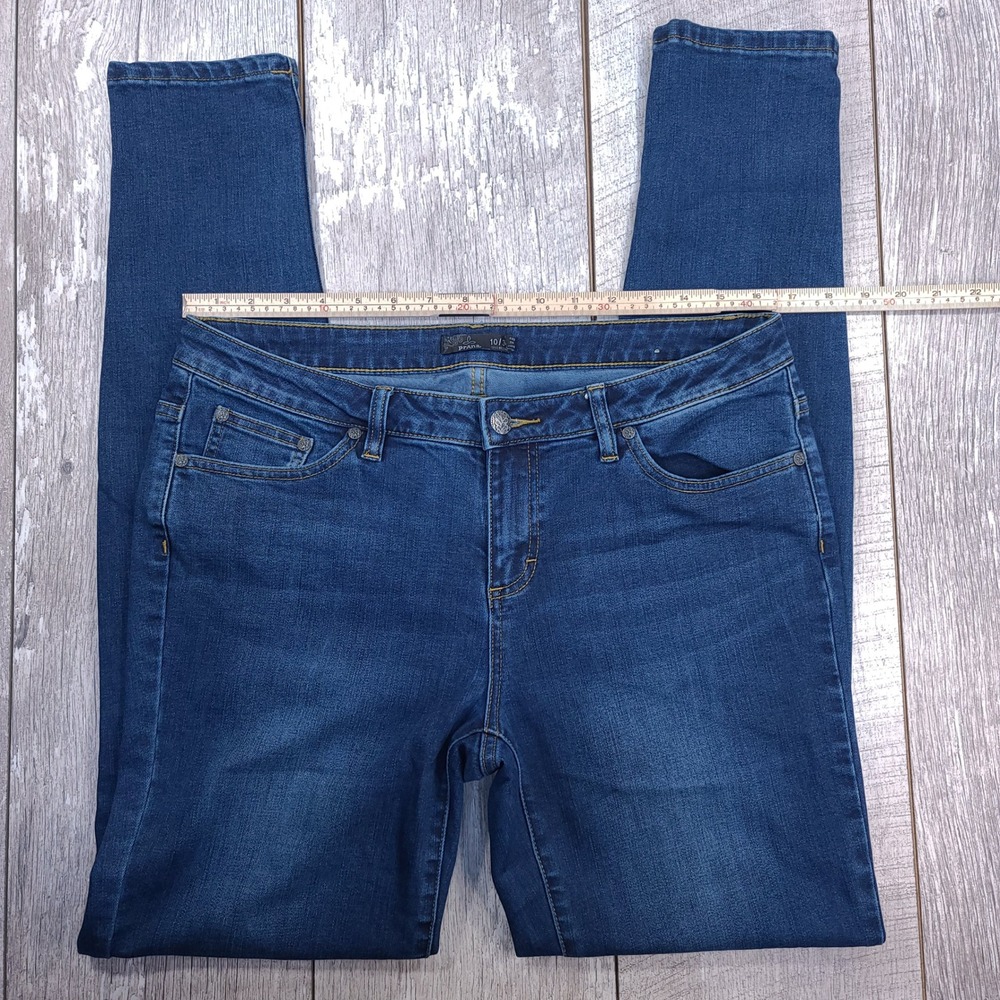 Prana Kara Jeans Women Size 10 Blue Dark Wash Skinny Organic Cotton Stretch - Picture 4 of 12